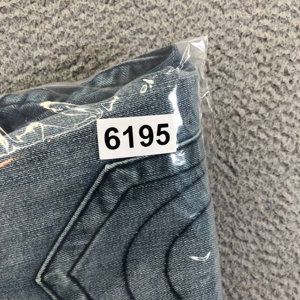True Religion Shorts Mens 32 Blue Ricky Relaxed Graphic Logo Rah Hem Flap Pocket